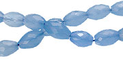 Design 13799: blue chalcedony canoe beads