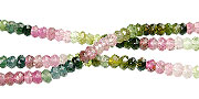 Design 13852: green,pink,multi-color tourmaline faceted beads