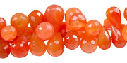 Design 13930: orange carnelian briolettes beads