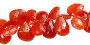 Design 13931: orange carnelian briolettes beads