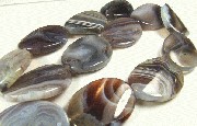 Design 5645: Gray botswana agate coin beads