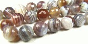 5646: Beaded Gray botswana agate beads