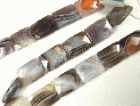 5677: Beaded Gray botswana agate beads