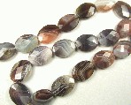 5679: Beaded Gray botswana agate beads