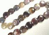5680: Beaded Gray botswana agate beads