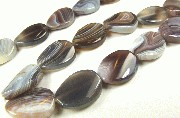 5683: Beaded Gray botswana agate beads