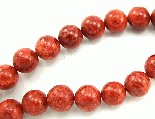 5721: Beaded Red sponge coral beads