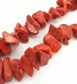 5723: Beaded Red sponge coral beads
