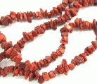 5724: Beaded Red sponge coral beads
