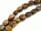 Design 5787: Brown tiger eye square beads