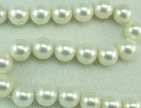 5798: Beaded White mother-of-pearl beads