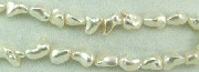 5806: Beaded White mother-of-pearl  chips beads