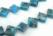 5836: Beaded Blue blue-crazy agate beads