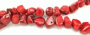 5846: Beaded Red dyed coral beads