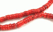 5856: Beaded Red dyed coral beads
