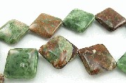 5929: Beaded Green, Brown green opalite beads