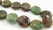 5931: Beaded Green, Brown green opalite beads