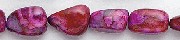 6083: Beaded purple, red, pink crazy-lace agate beads