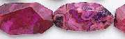 6084: Beaded purple, red, pink crazy-lace agate beads