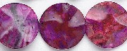 6085: Beaded purple, red, pink crazy-lace agate beads