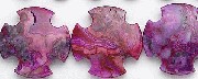 6087: Beaded purple, red, pink crazy-lace agate beads