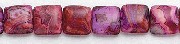 6092: Beaded purple, red, pink crazy-lace agate beads