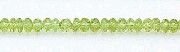 6108: Beaded green peridot  rondelle beads