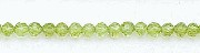 Design 6109: green peridot round beads
