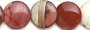 6115: Beaded green, brown, red imperial jasper beads