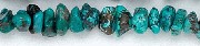 6134: Beaded blue, green, brown turquoise beads
