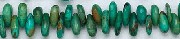 6136: Beaded blue, green, brown turquoise beads