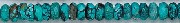 6141: Beaded blue, green, brown turquoise beads