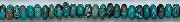 6142: Beaded blue, green, brown turquoise beads