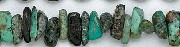 6158: Beaded blue, green, brown turquoise beads
