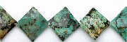 6183: Beaded blue, green, brown turquoise beads