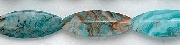 Design 6247: blue, black, gray, white blue-crazy agate beads