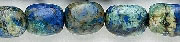 6268: Beaded blue, green, brown azurite malachite beads