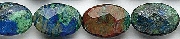 6269: Beaded blue, green, brown azurite malachite beads