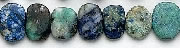 6273: Beaded blue, green, brown azurite malachite beads