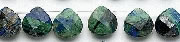6274: Beaded blue, green, brown azurite malachite beads