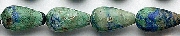 6276: Beaded blue, green, brown azurite malachite beads