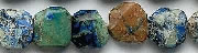 6277: Beaded blue, green, brown azurite malachite beads