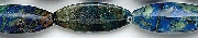 6279: Beaded blue, green, brown azurite malachite beads