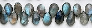 6514: Beaded gray, multi labradorite beads