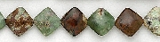 6536: Beaded green, brown green opalite beads