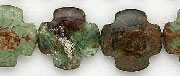 6539: Beaded green, brown green opalite beads