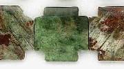 6540: Beaded green, brown green opalite beads