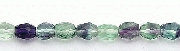 6541: Beaded green, multi fluorite beads