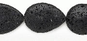 6548: Beaded black lava beads