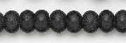 Design 6550: black lava rondelle beads